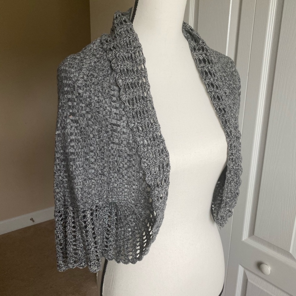 Grey Knit Shawl